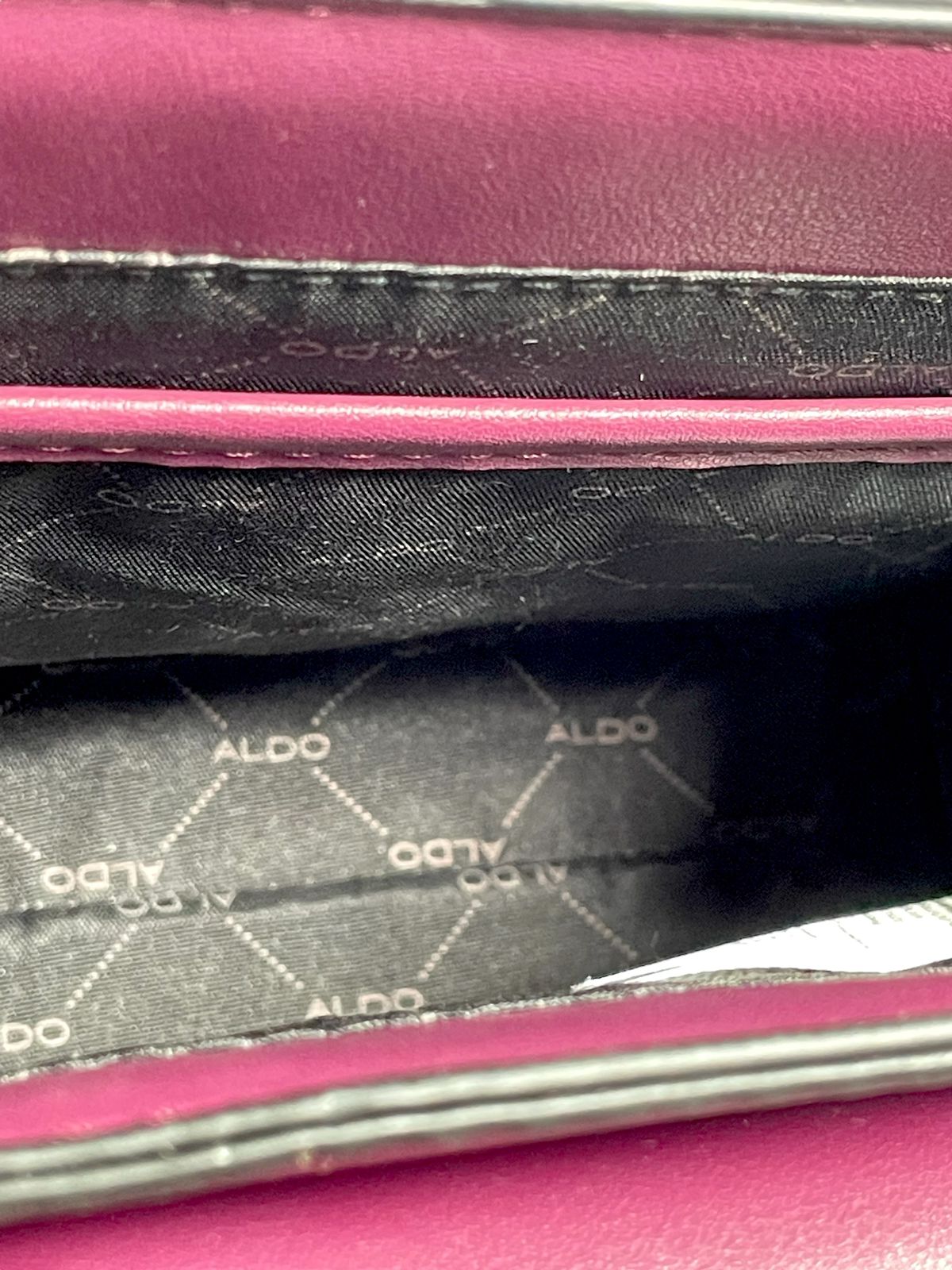Interior de la Bolsa ALDO con compartimentos espaciosos y funcionales.