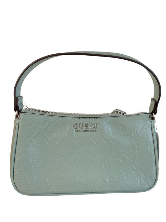 Bolsa de Mano Guess Azul con diseño elegante y detalles distintivos de la marca.