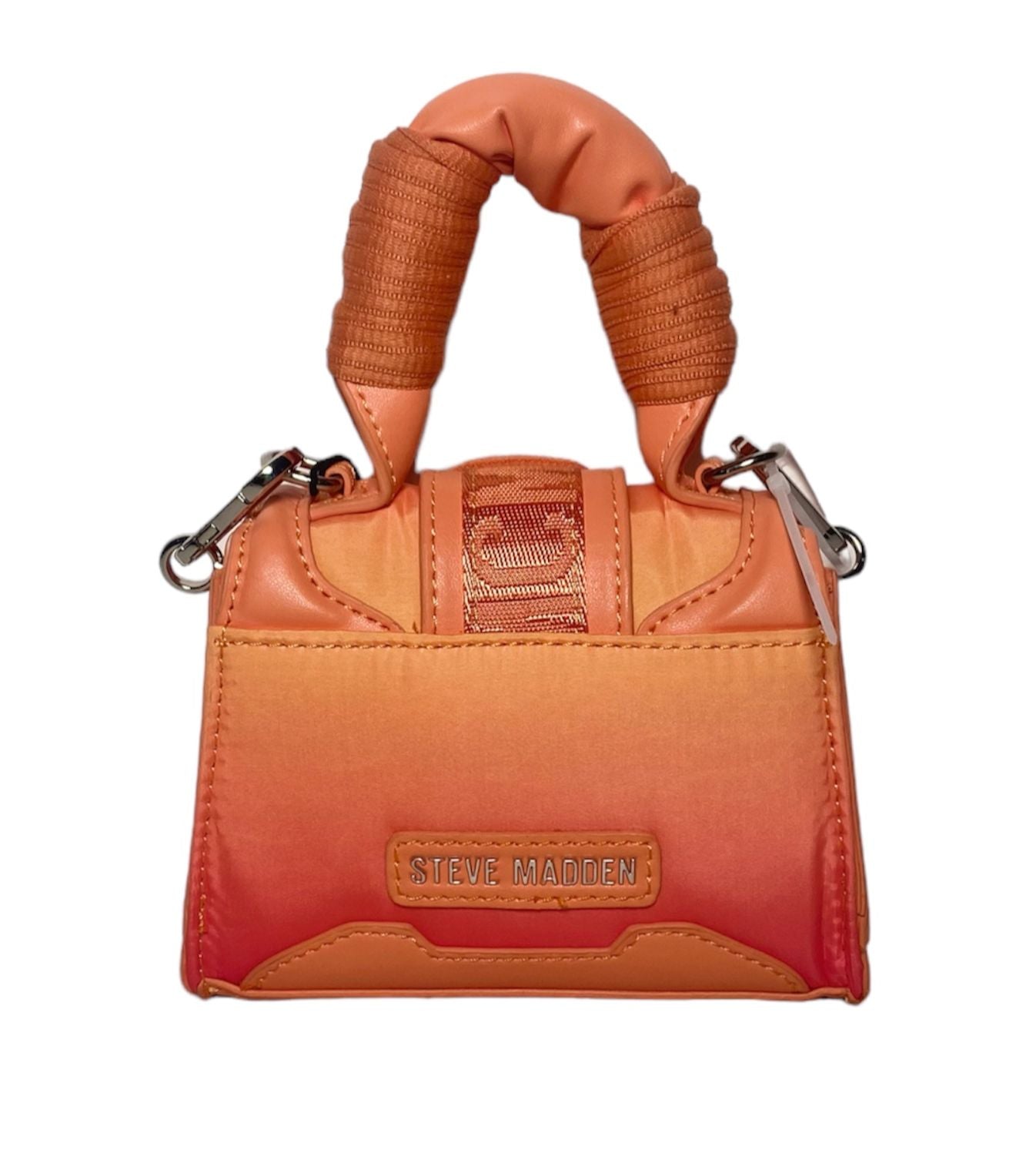 Mini Bolsa Steve Madden en color naranja con diseño moderno y compacto.