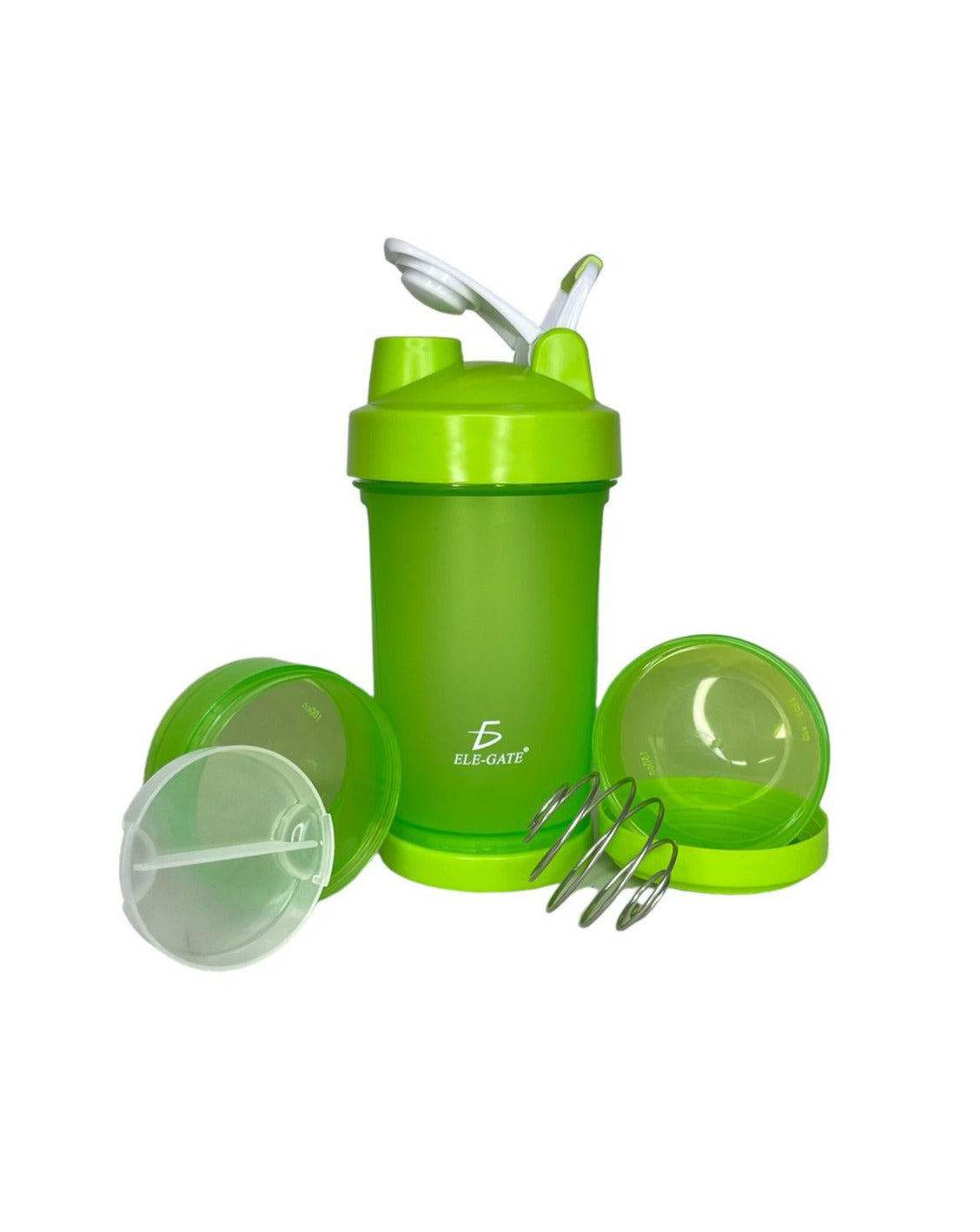 "Termo Fitness Shaker en varios colores con diseño moderno"  "Mezclador integrado en el Termo Fitness Shaker para batidos perfectos"